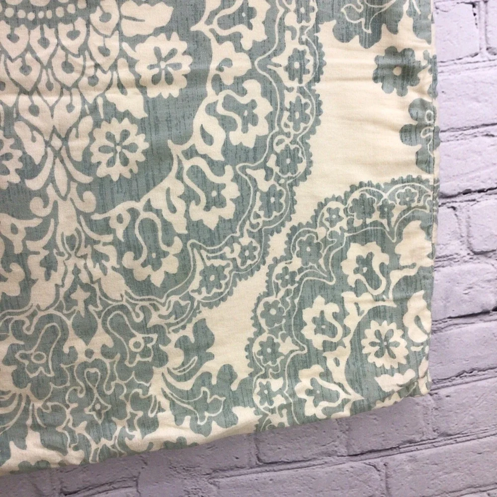 Pottery Barn Pillow Sham Cover Zippered‎ Green White 24X24